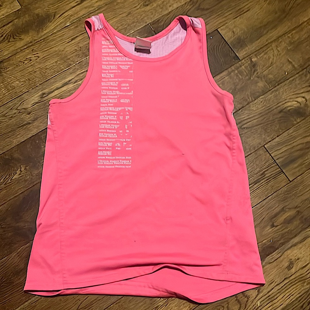 Youth pink Reebok workout top